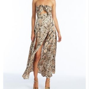 Lioness snakeskin maxi dress